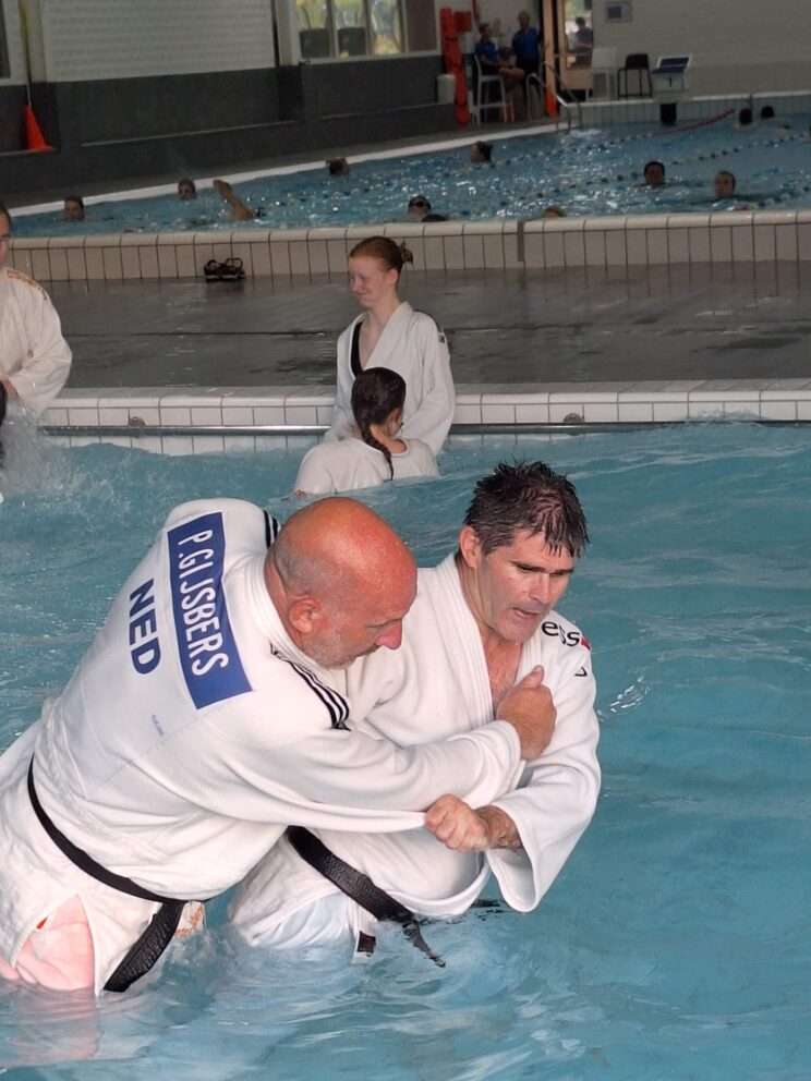 Olaf en Peter zwembad