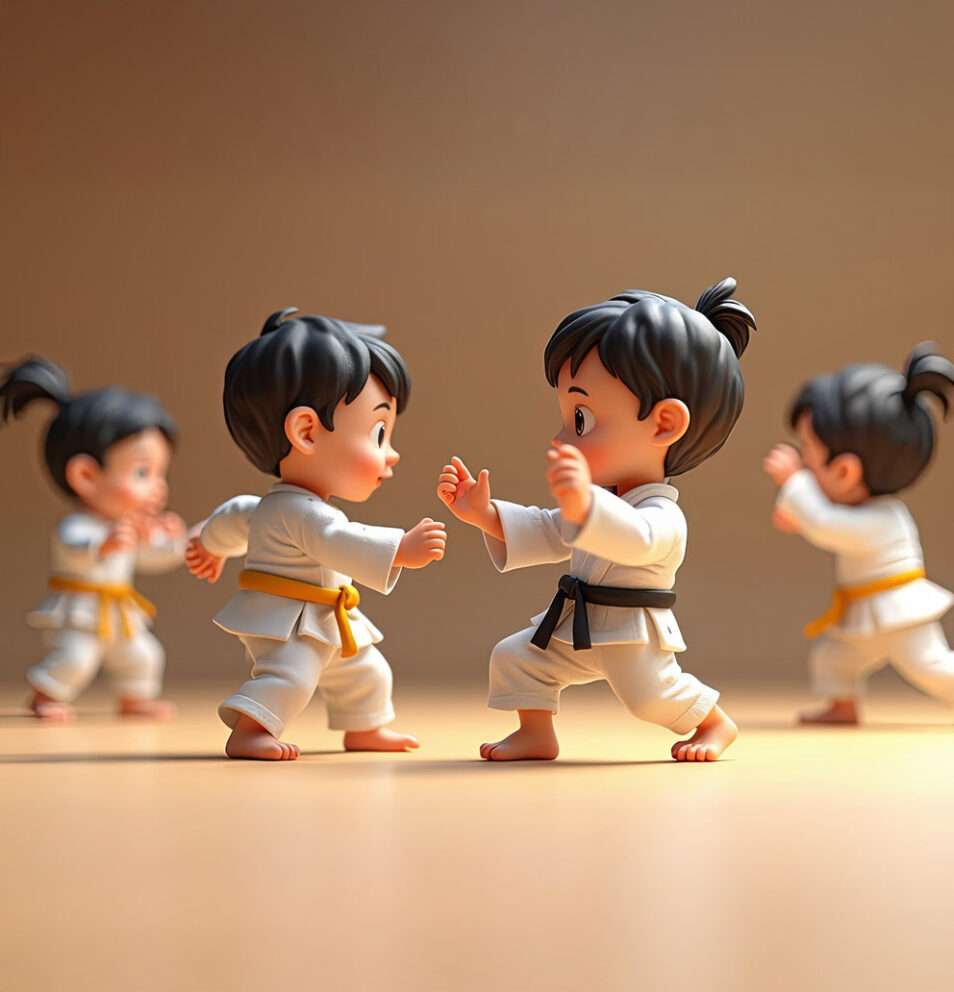 Judo kids having fun